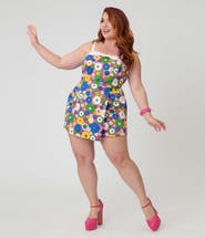 Unique Vintage Plus Size Skirted Dolly Romper