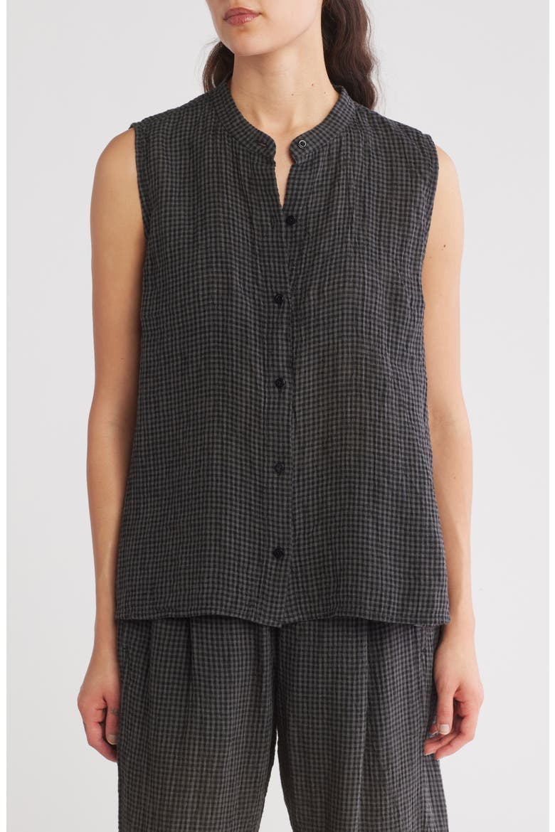 Mandarin Collar Top, Main, color, BLACK