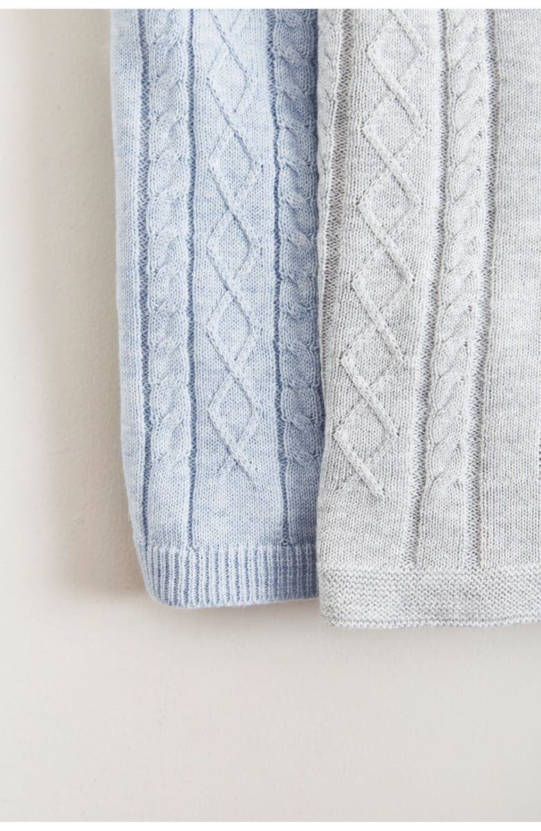 Babycottons Premium Cotton My First Knit Knitted Blanket for Infant, Alternate, color, Grey