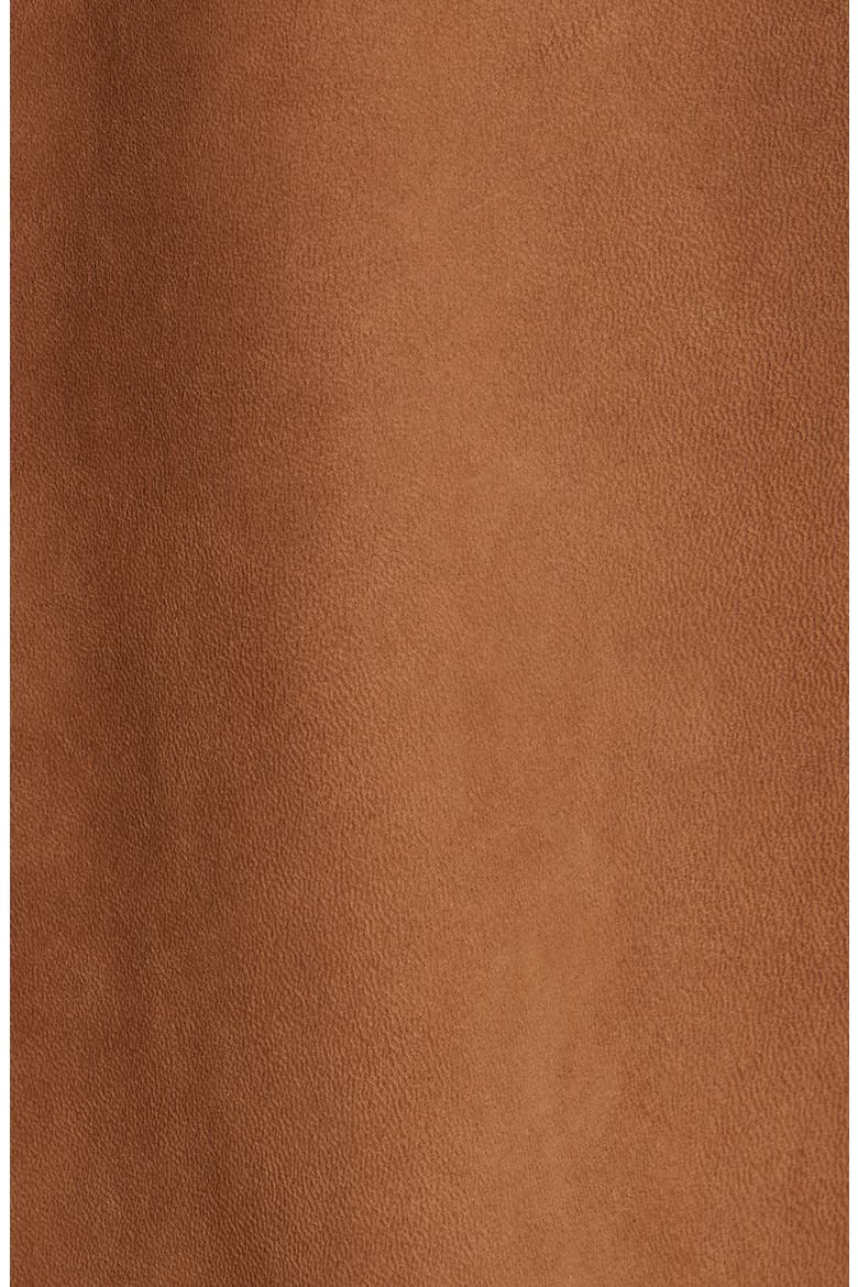 Fringe Trim Suede Jacket, Alternate, color, WARM TAN