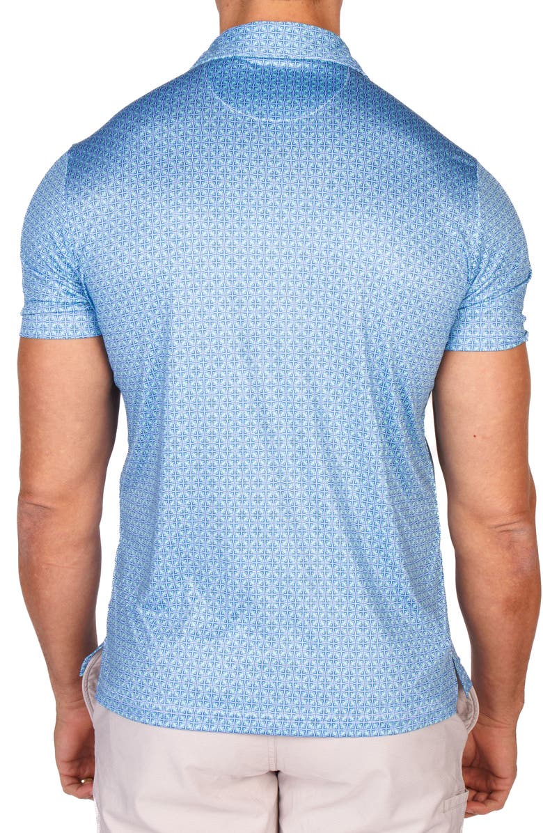 TailorByrd Abstract Geo Performance Golf Polo, Alternate, color, Seafoam