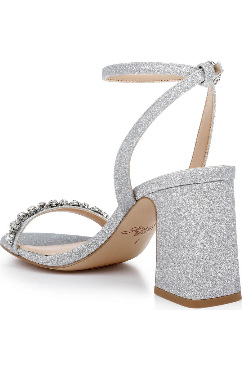 Jewel Badgley Mischka Alyna Metallic Ankle Strap Sandal, Alternate, color,