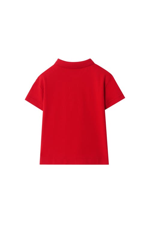 Burberry Cotton Piqué Polo Shirt In Red
