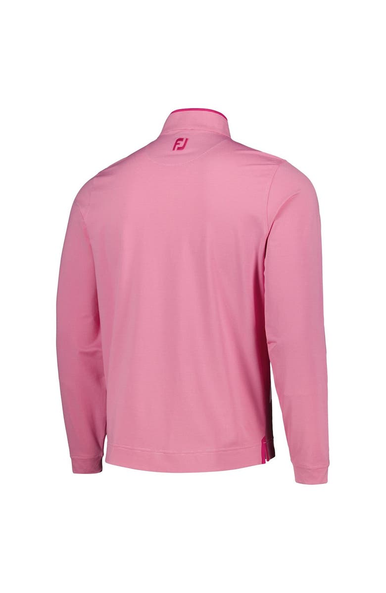 FOOTJOY Men's FootJoy Pink Arnold Palmer Invitational Striped Quarter-Zip Jacket, Alternate, color, 