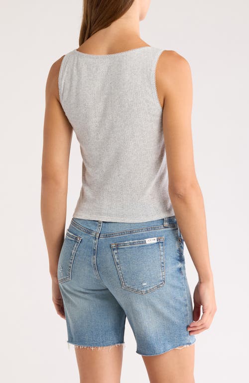 Pacsun Chiara Pointelle Cotton Tank In White