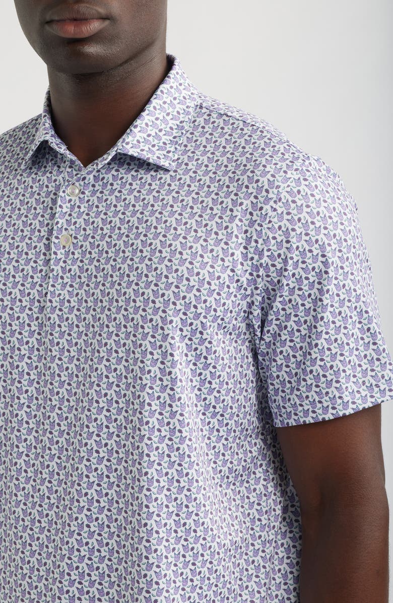 vineyard vines Golf Print Sankaty Performance Polo, Alternate, color, Tee Cocktails White