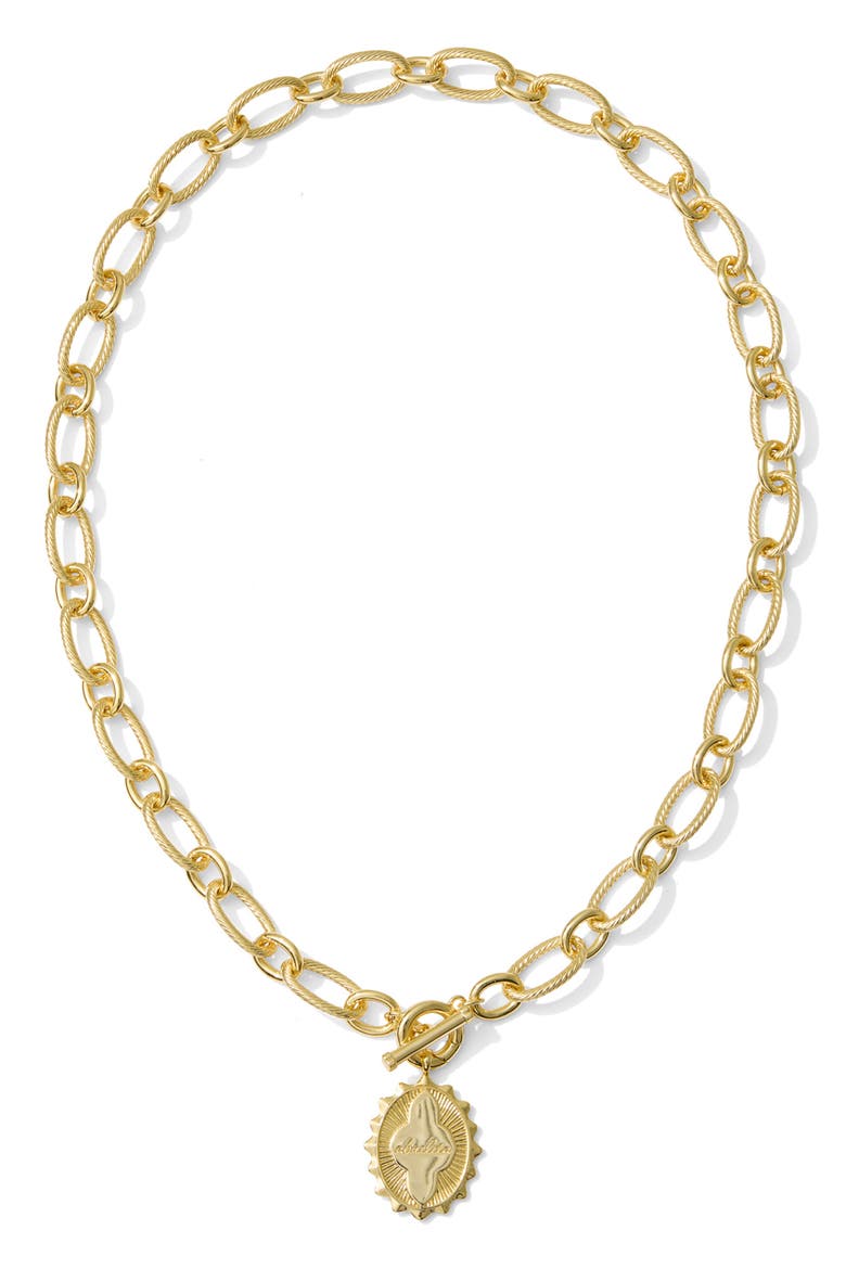 Abuelita Pendant Necklace, Main, color, GOLD METAL