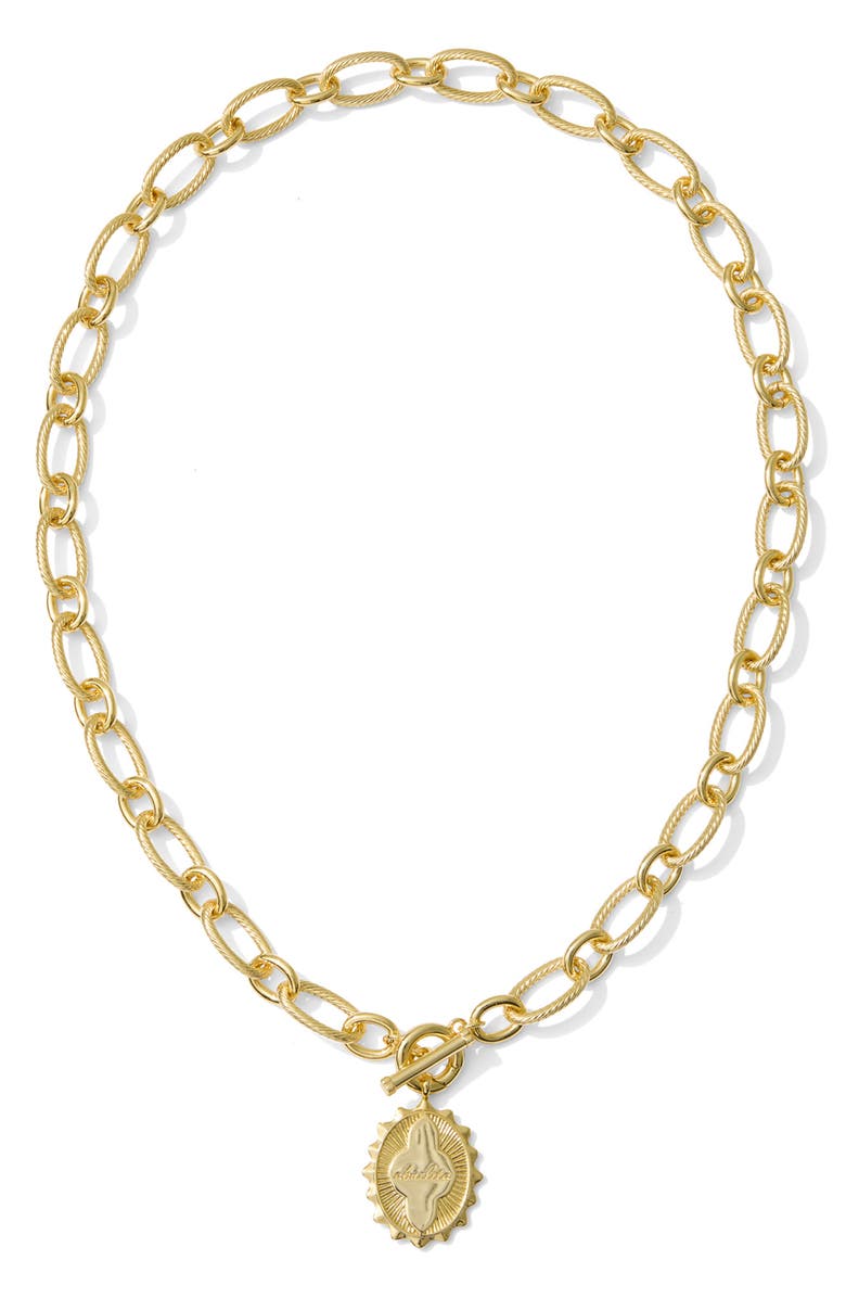 Kendra Scott Abuelita Pendant Necklace, Main, color, Gold Metal