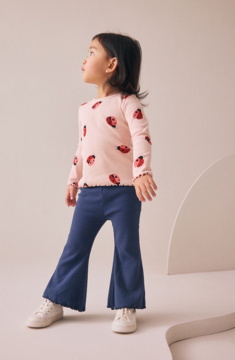 NEXT Kids' Assorted 6-Pack Long Sleeve T-Shirts & Leggings Set, Alternate, color, Blue