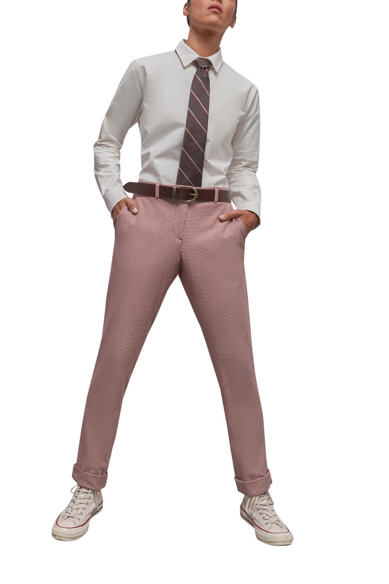 The Empower Houndstooth Trouser, Main, color, CINNAMON/OAT