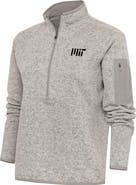 ANTIGUA Women's Antigua Oatmeal MIT Engineers Fortune Half-Zip Pullover Jacket