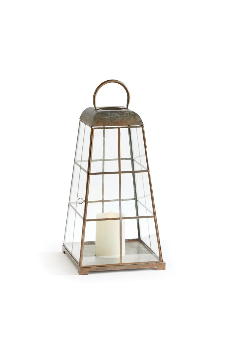 Napa Home & Garden Dexter Lantern Candle Holder Large, Main, color, Gold