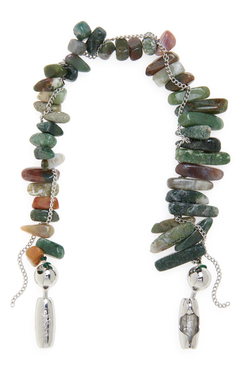 ossa Stacked Jasper Wrist Strap for iPhone Case, Main, color, Blue Jasper And Chain