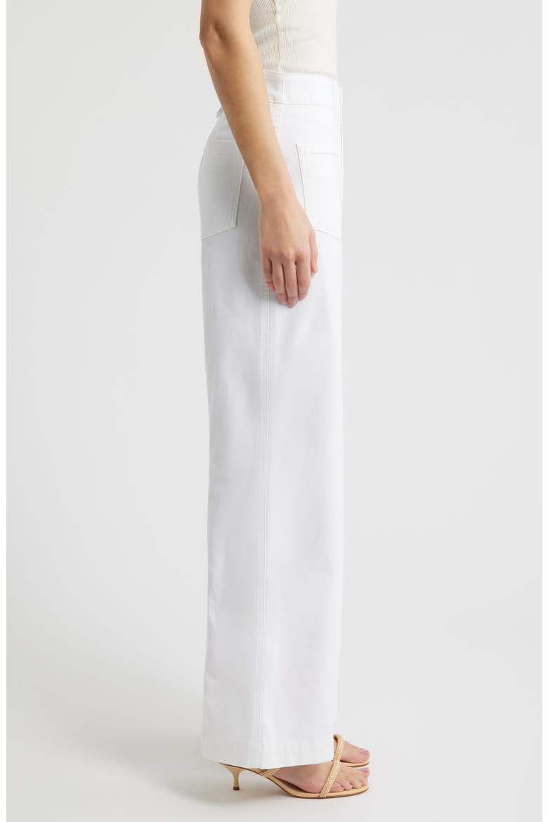 Skyrise Patch Pocket Wide Leg Pants, Alternate, color, WHITE