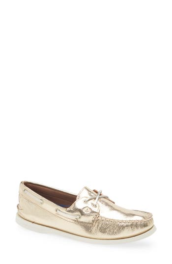 Sperry Authentic Original Boat Shoes Gold In Metallic