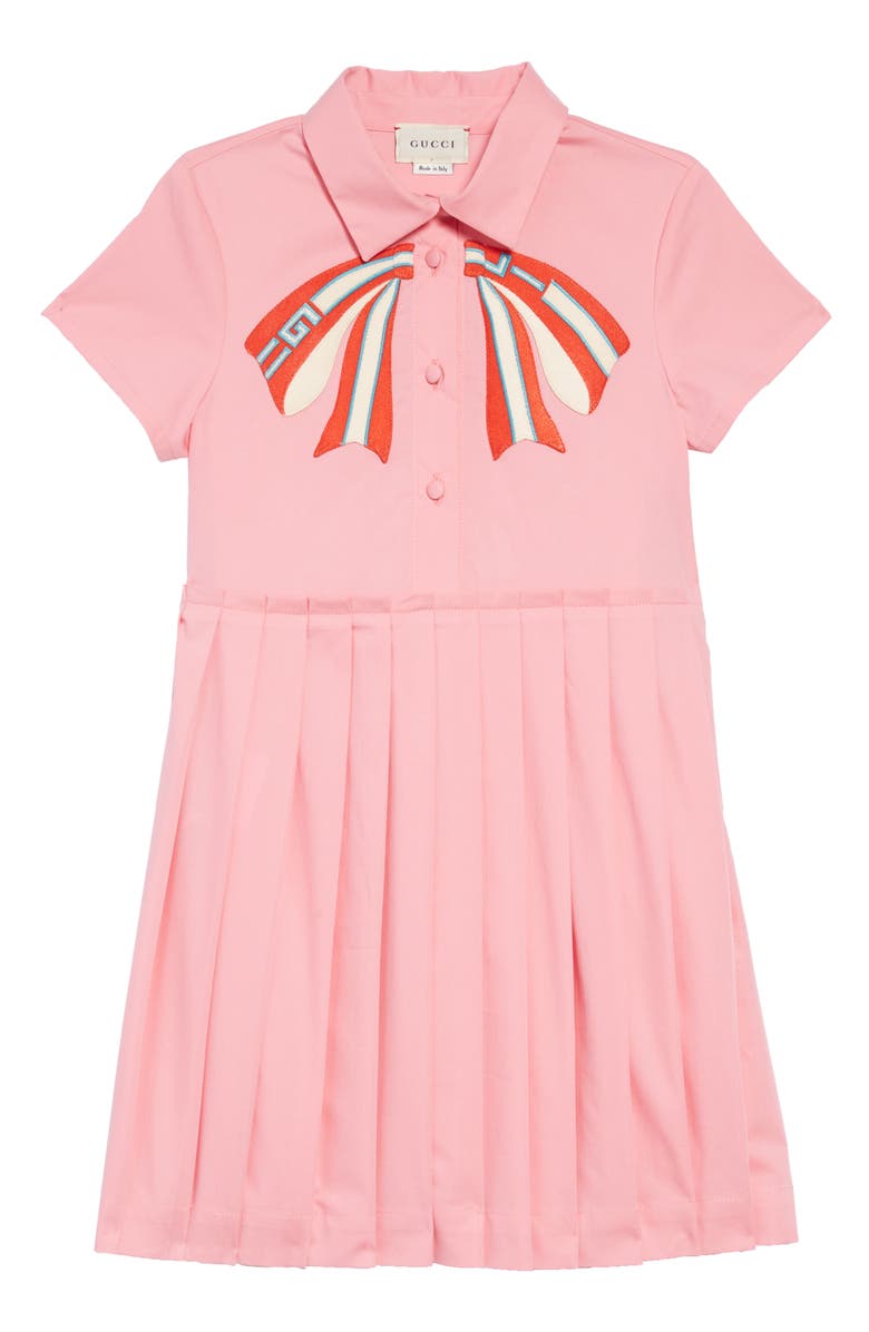 Gucci Appliqué Pleated Dress, Main, color,