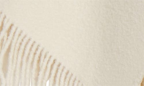 Totême Toteme Fringe High-low Wool Blend Poncho In White