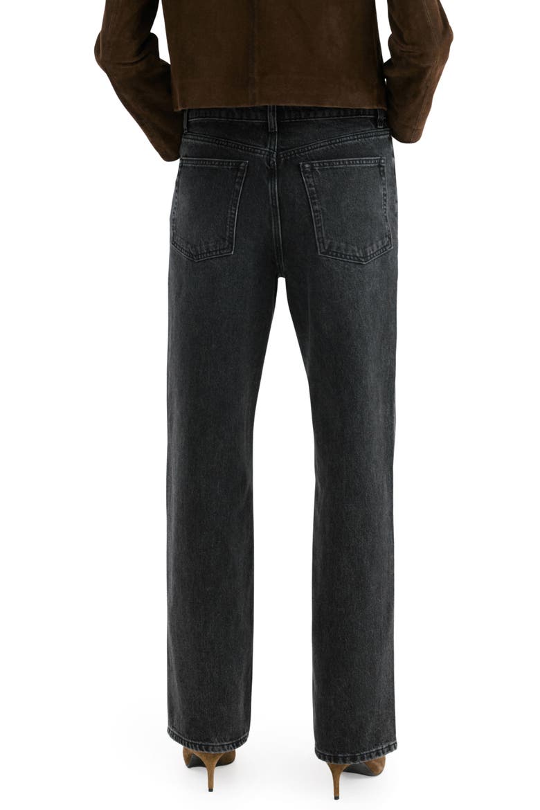 River Straight Leg Jeans, Alternate, color, BLACK DENIM