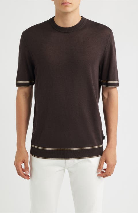 Norberto Linen Blend Short Sleeve Sweater
