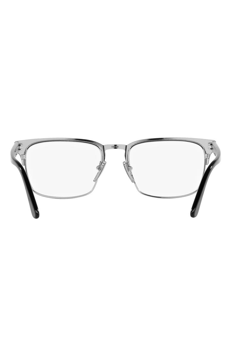 Prada 55mm Rectangular Optical Glasses, Alternate, color,