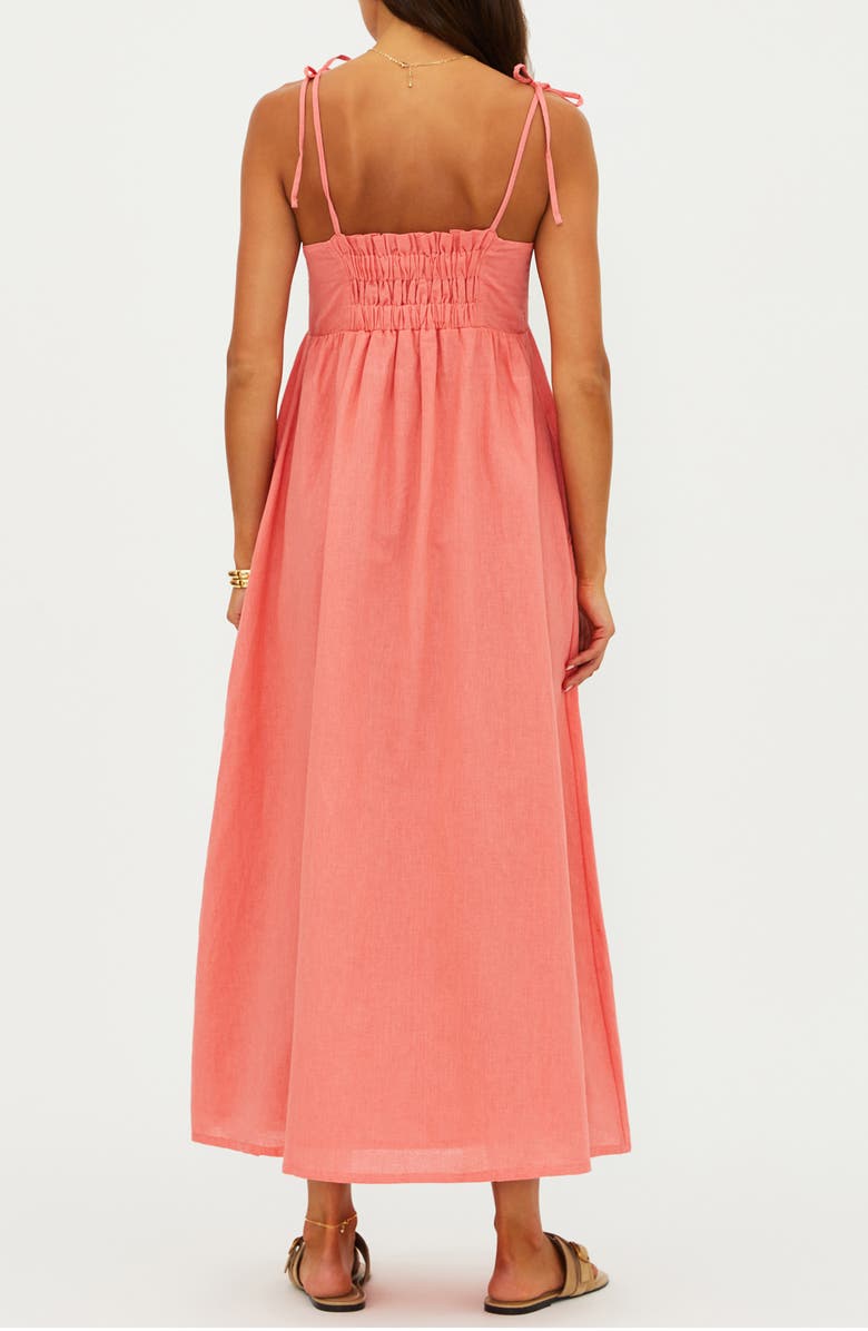 Beach Riot Valory Cotton & Linen Cover-Up Maxi Sundress, Alternate, color, Coral Sea Linen