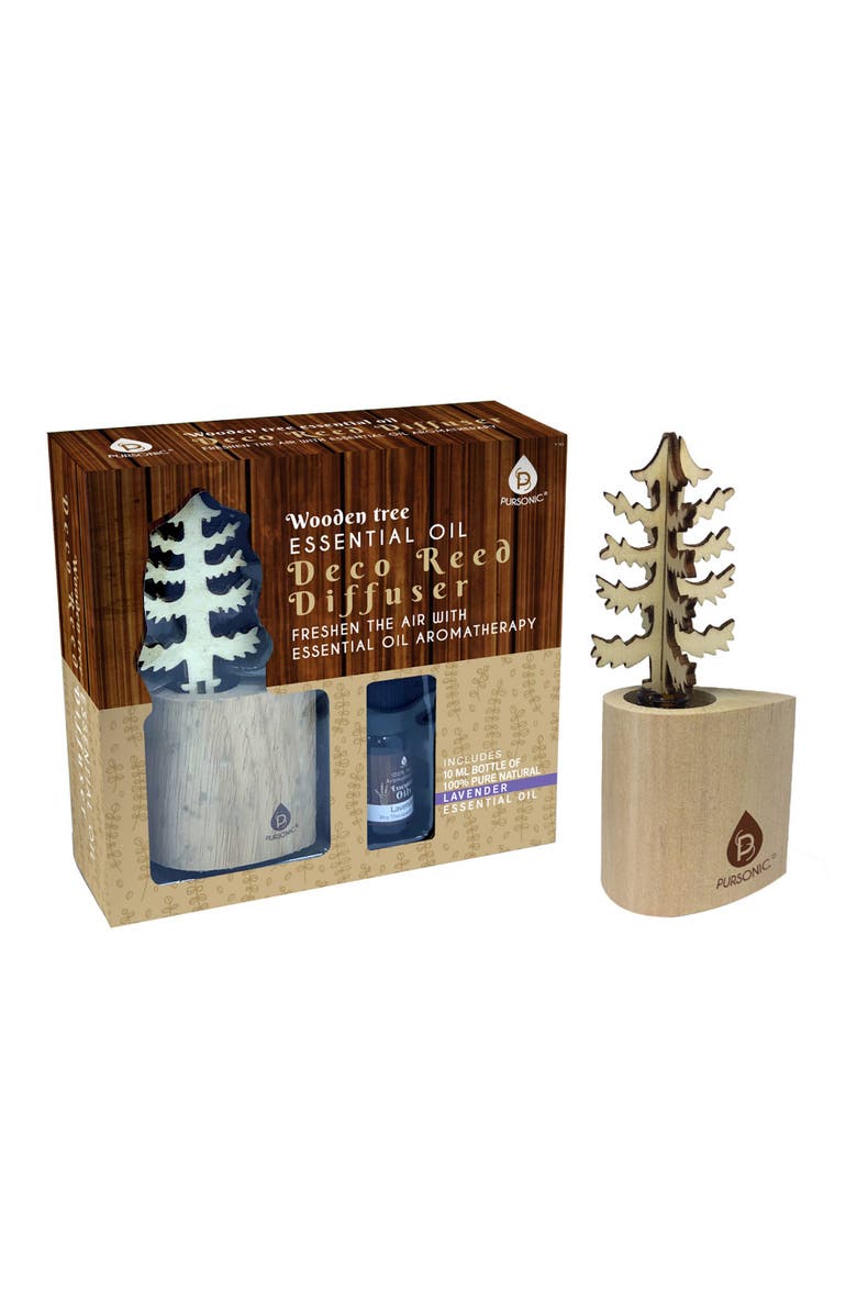 PURSONIC 3D Tree Reed Diffuser with 100% Pure Lavender Essential Oil, Alternate, color, 