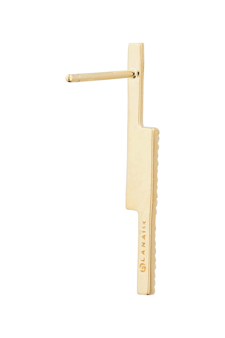 14K Gold Diamond Bar Linear Earrings, Alternate, color, YELLOW GOLD