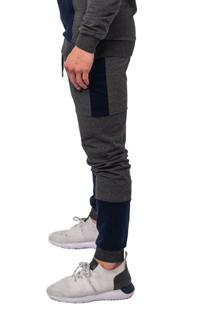 Colorblock Stretch Cotton Joggers, Alternate, color, GREY