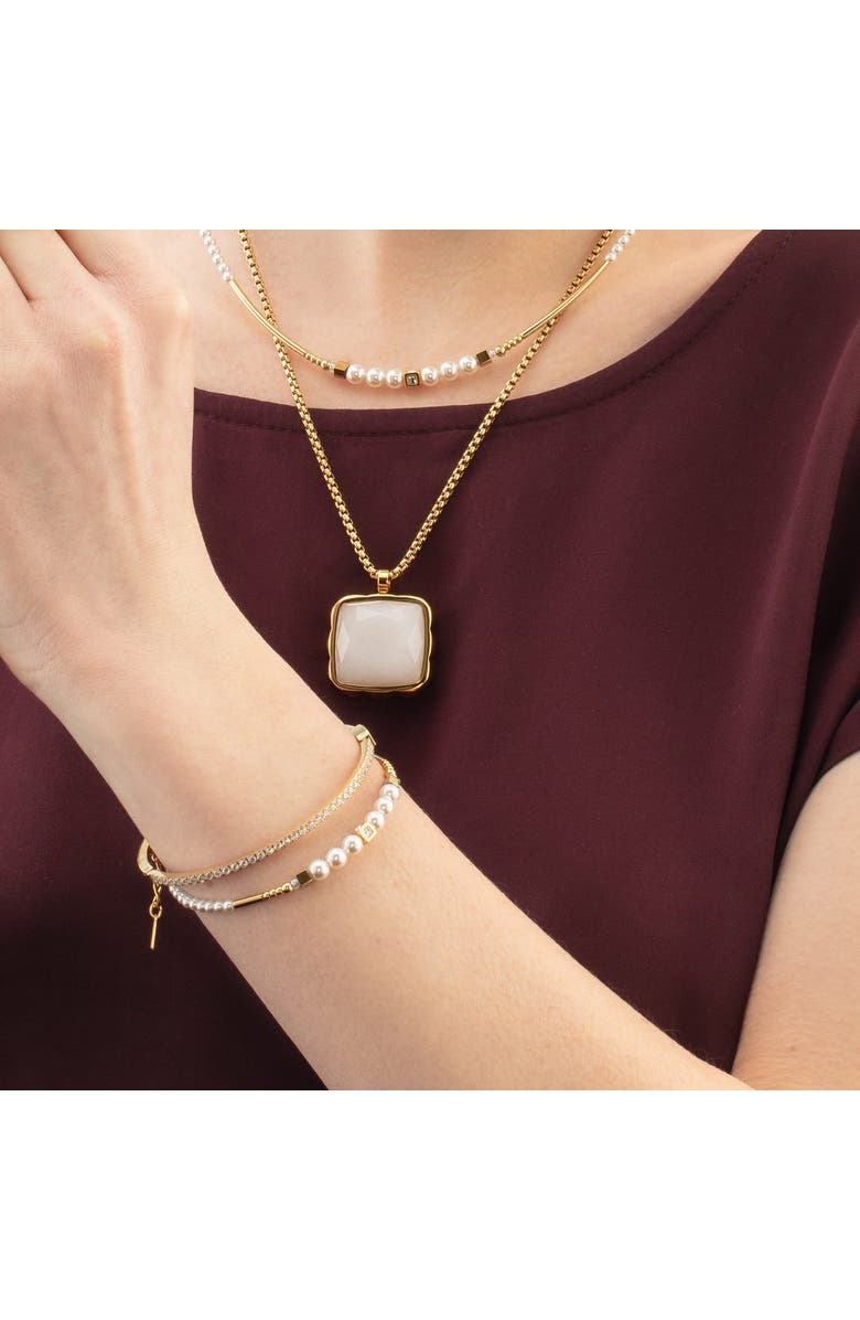 COEUR DE LION Shimmering Princess Gold Bracelet, Alternate, color, Pearl - White