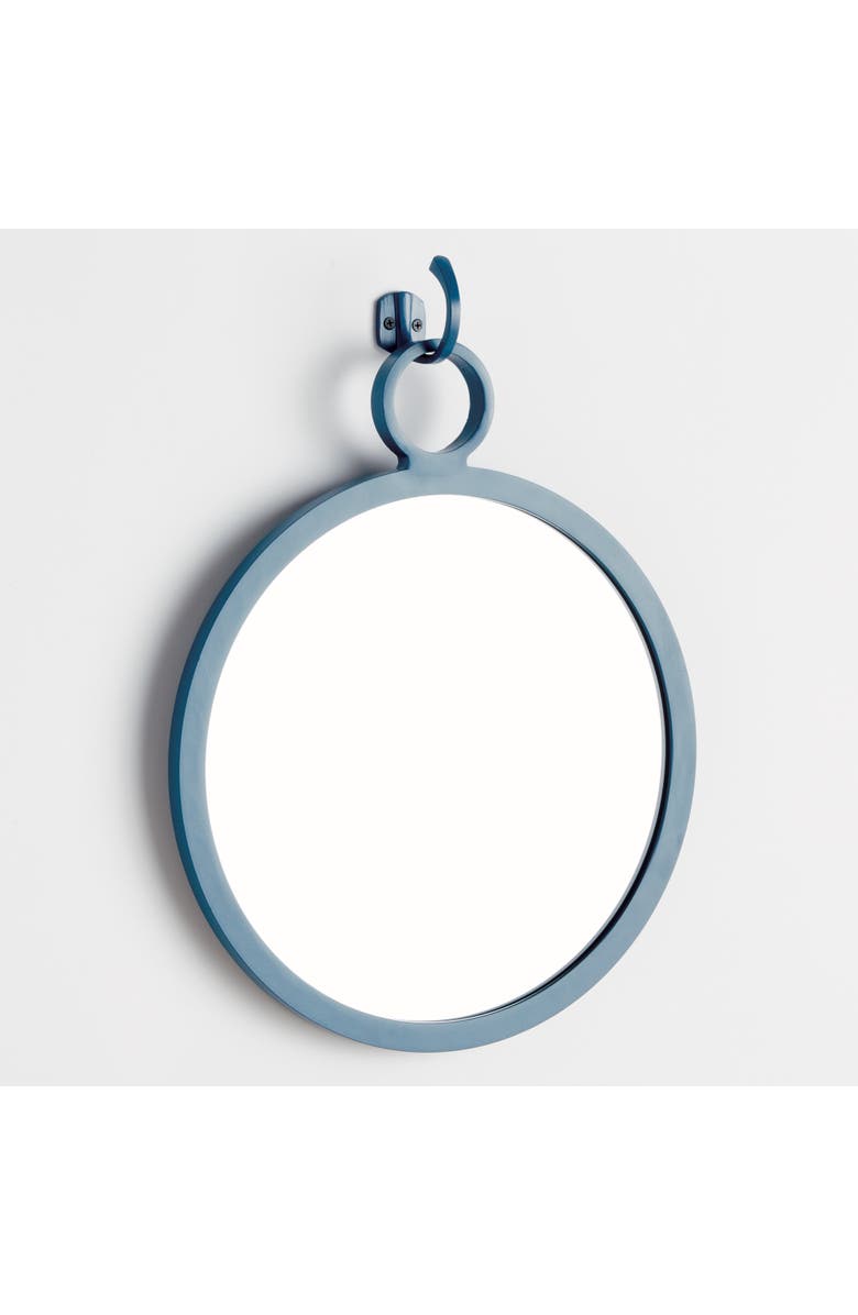 Napa Home & Garden Eliana Blue Framed Round Decorative Wall Mirror, Alternate, color, Blue