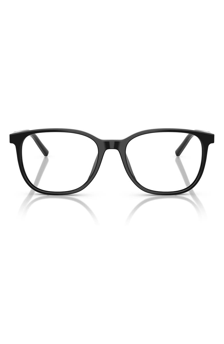 Dolce&Gabbana 51mm Pillow Optical Glasses, Main, color, Black / Demo Lens
