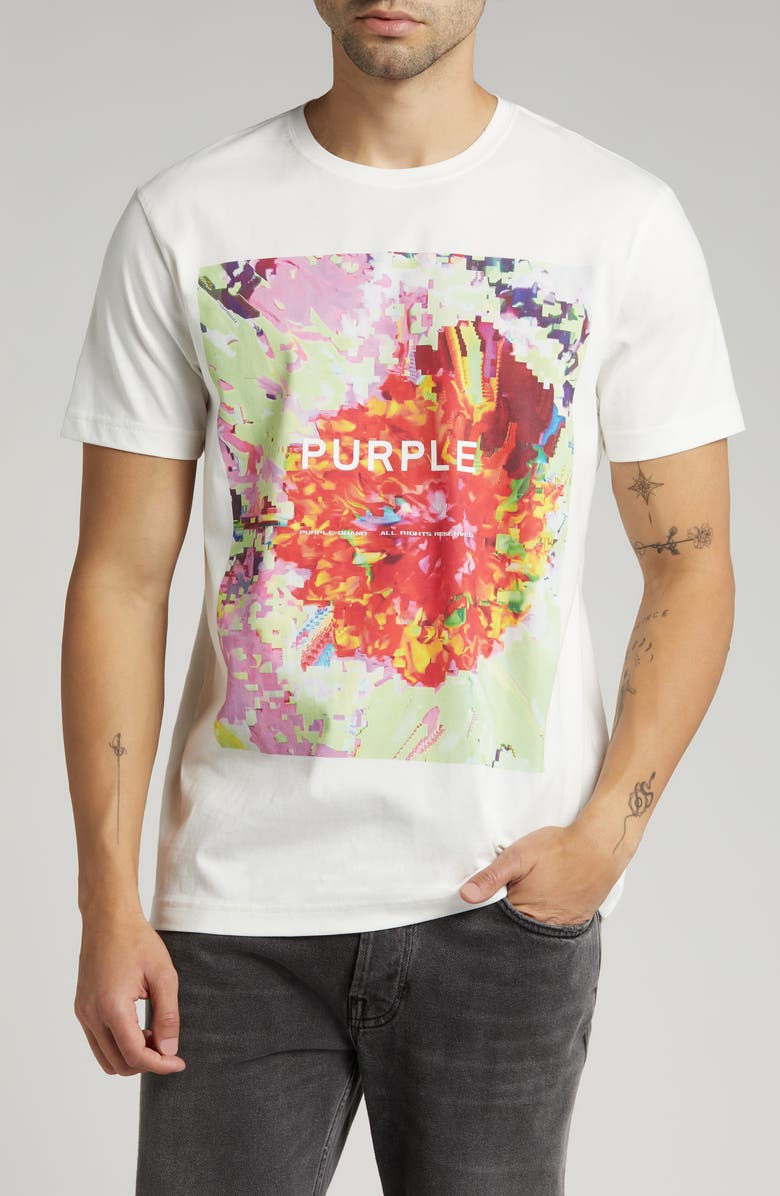 PURPLE BRAND Oversize Graphic T-Shirt, Main, color, White