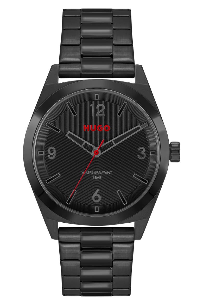 Make Bracelet Watch, 42mm, Main, color, BLACK DIAL