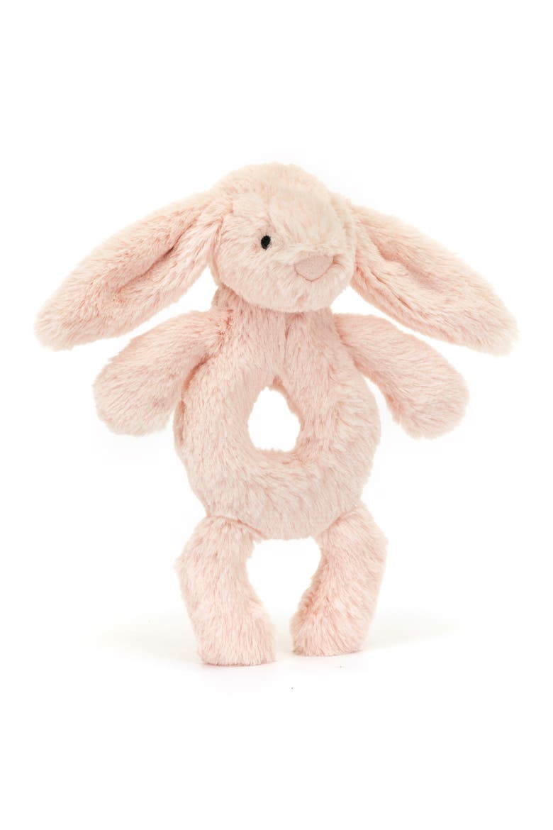 Bashful Bunny 7-Inch Ring Rattle, Alternate, color, PINK