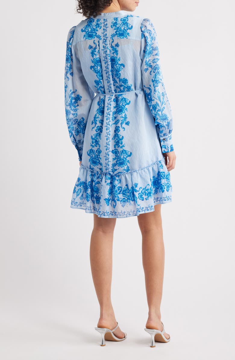 Julia Jordan Floral Print Long Sleeve Shirtdress, Alternate, color,