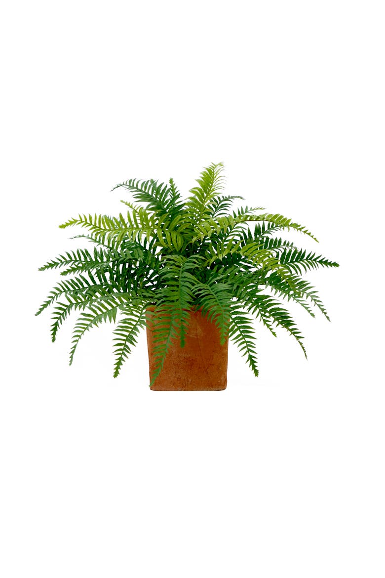 22-in Artificial Fern Plant in Decorative Planter, Main, color, Green