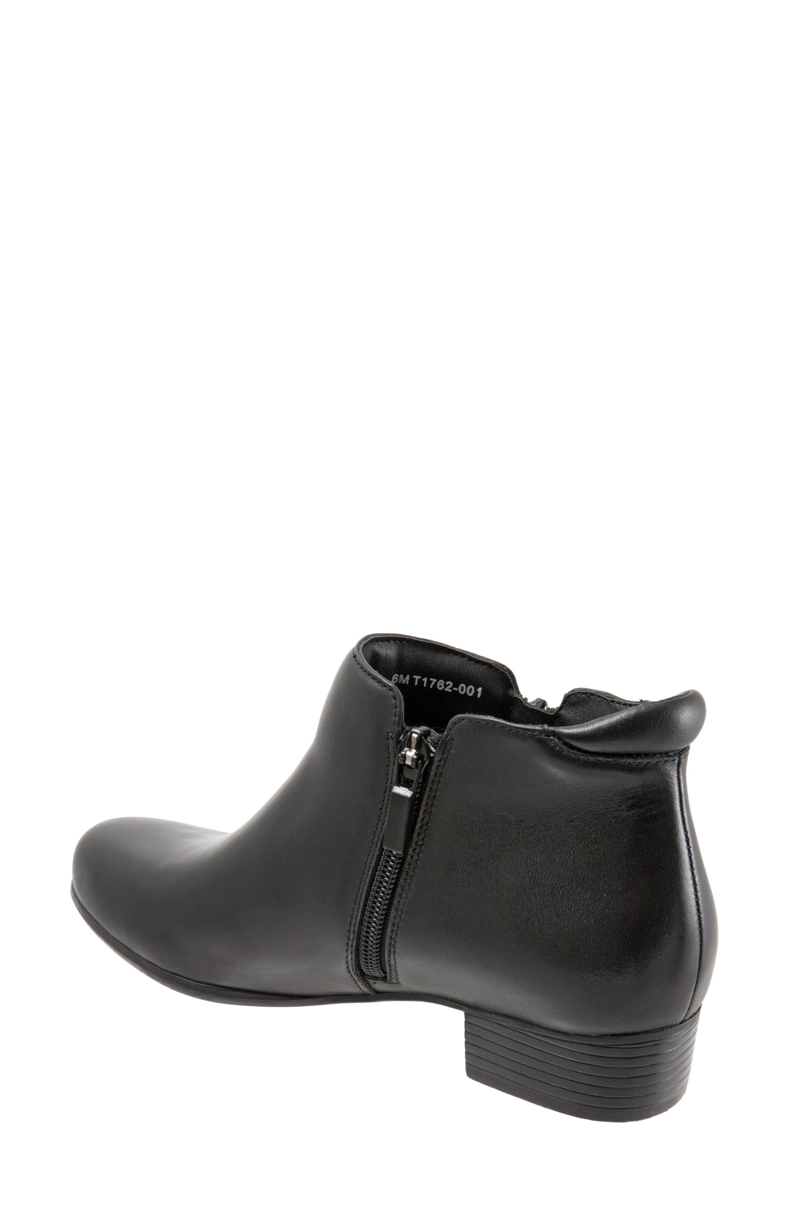 Trotters Major Bootie, Alternate, color, Black Leather