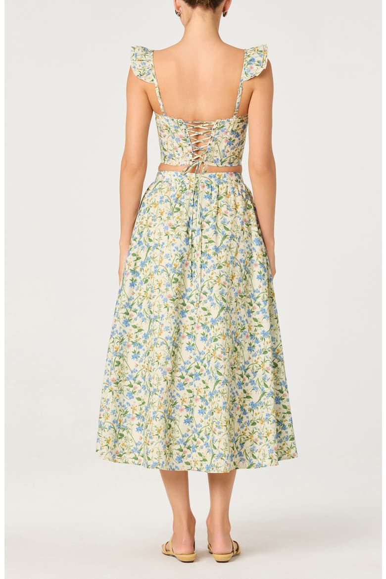 Wylda Floral Print Maxi Skirt, Alternate, color, BLUE GREEN MULTI FLORAL