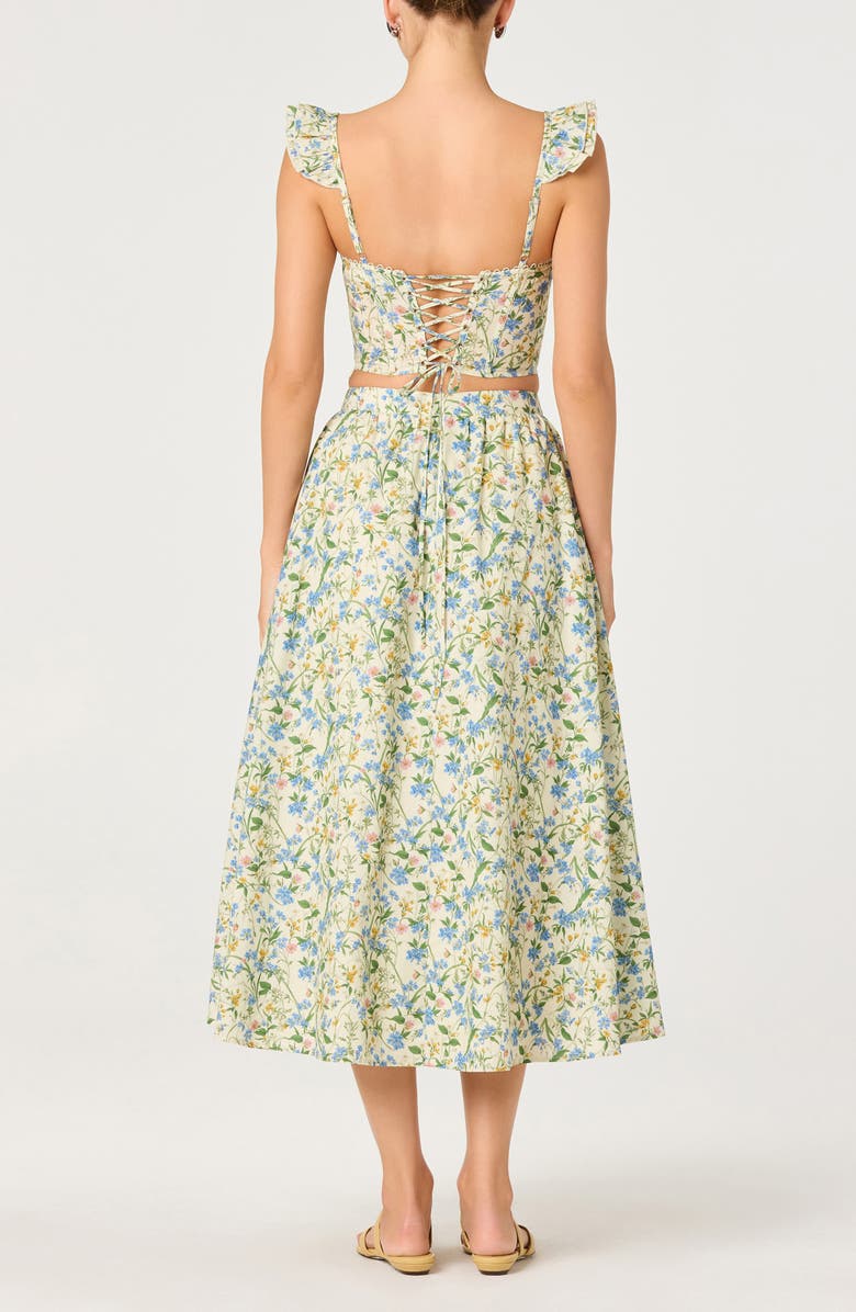 ASTR the Label Wylda Floral Print Maxi Skirt, Alternate, color, Blue Green Multi Floral