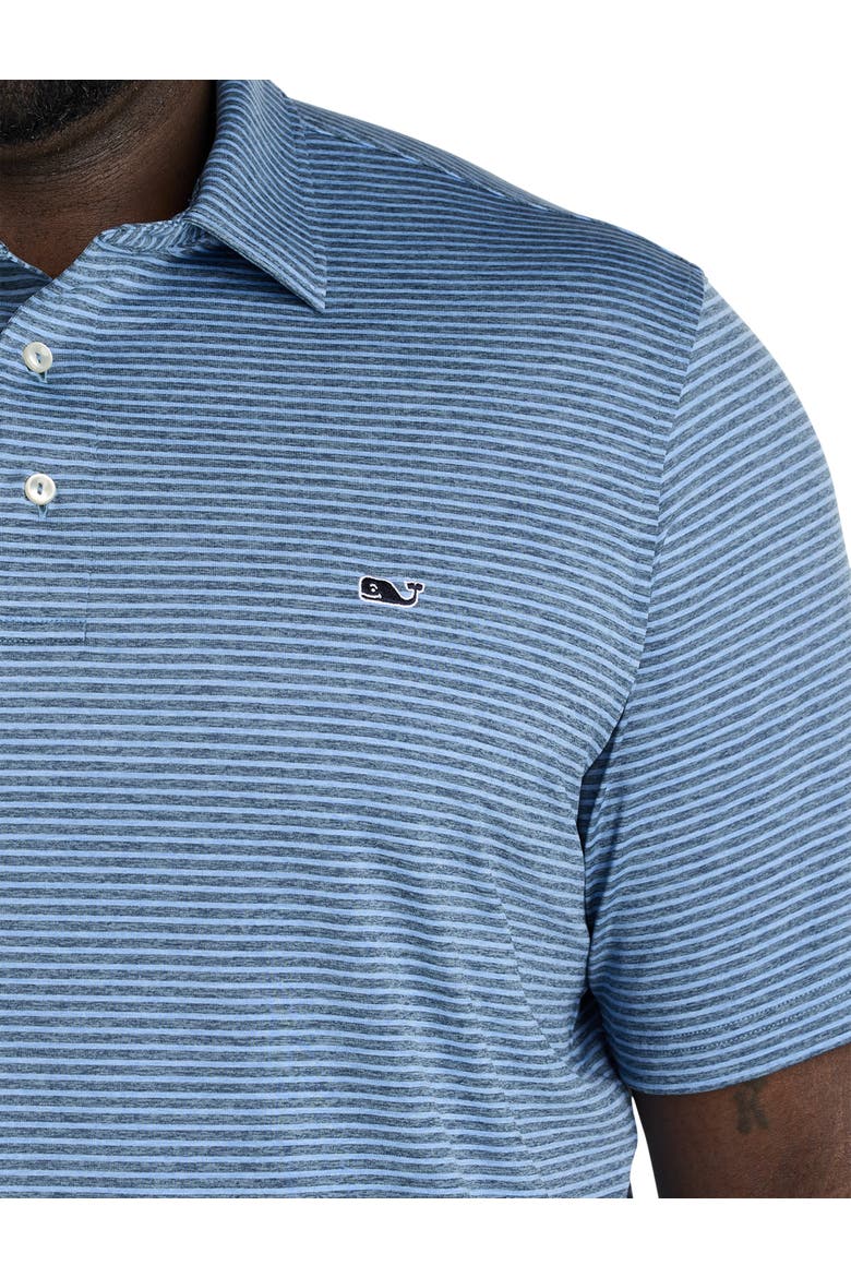 Big & Tall Bradley Striped Striped Sankaty Performance Polo Shirt, Alternate, color, KEY LARGO