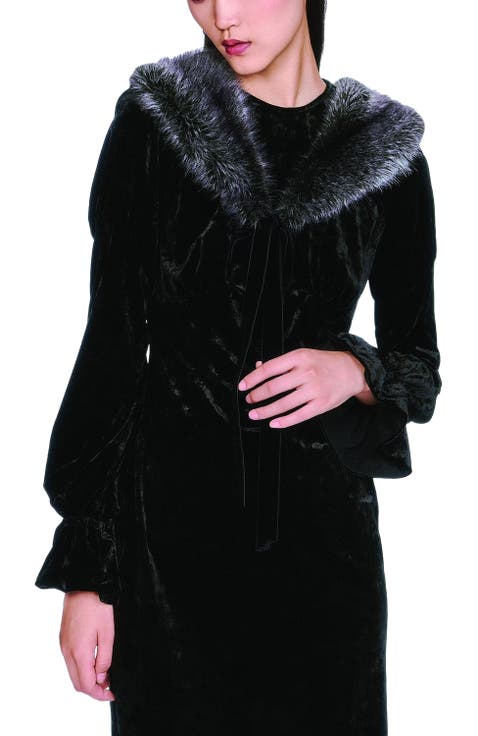 Faux Silver Fox Collar