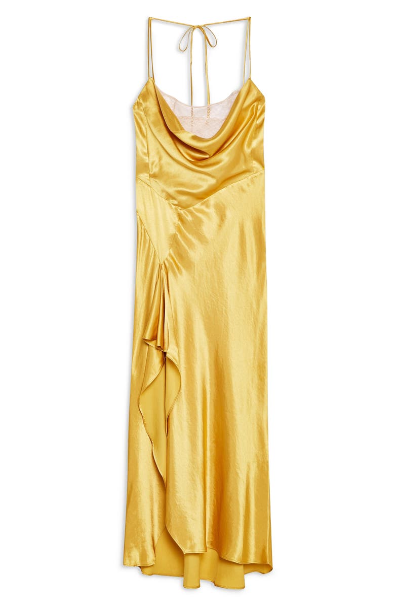 Topshop Lace Back Satin Slipdress, Alternate, color,