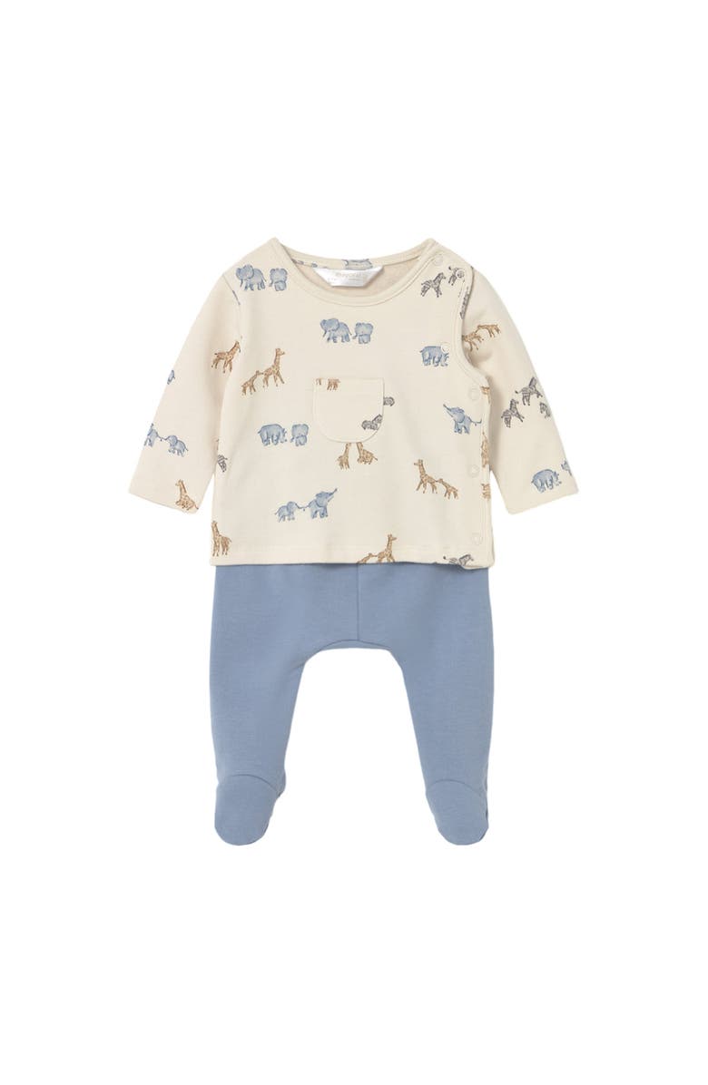 Mayoral Pants and Printed Sweatshirt Set, Main, color, Blue
