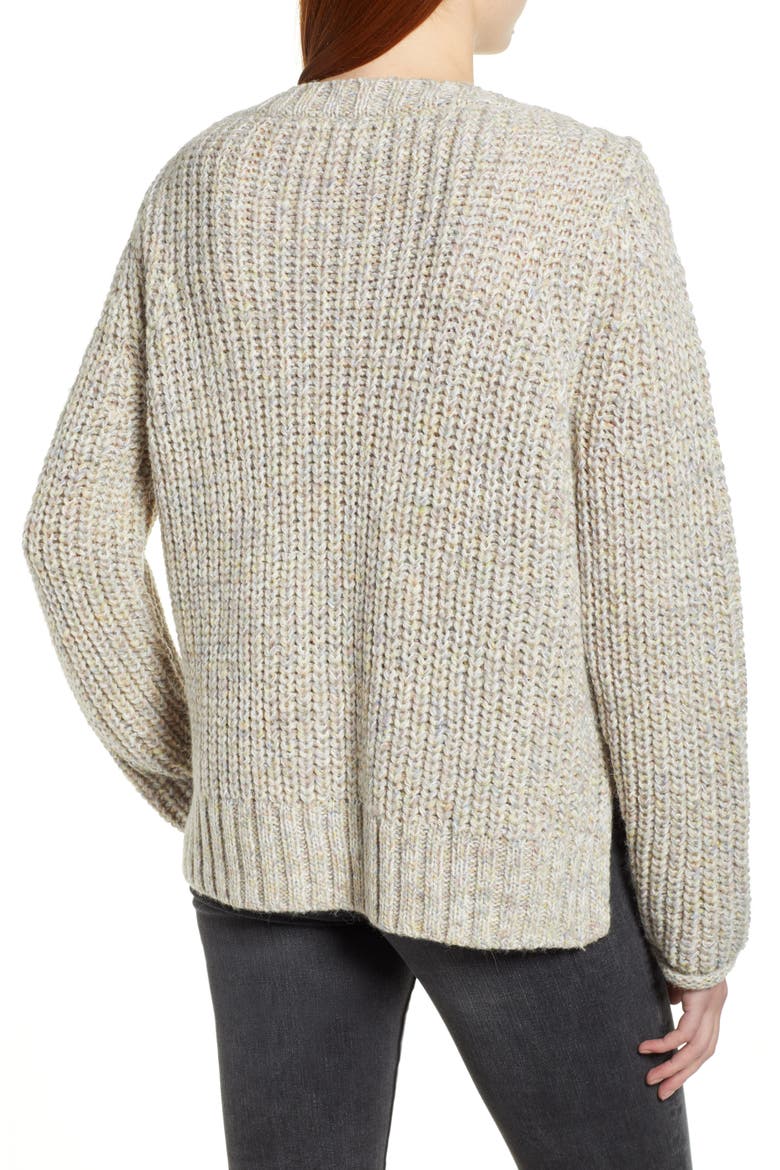 Boat Neck Sweater, Alternate, color, BEIGE POPCORN PATTERN