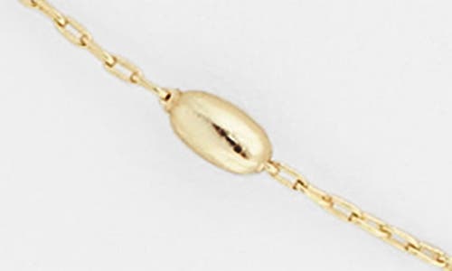Argento Vivo Bead Station Chain Anklet In Gold