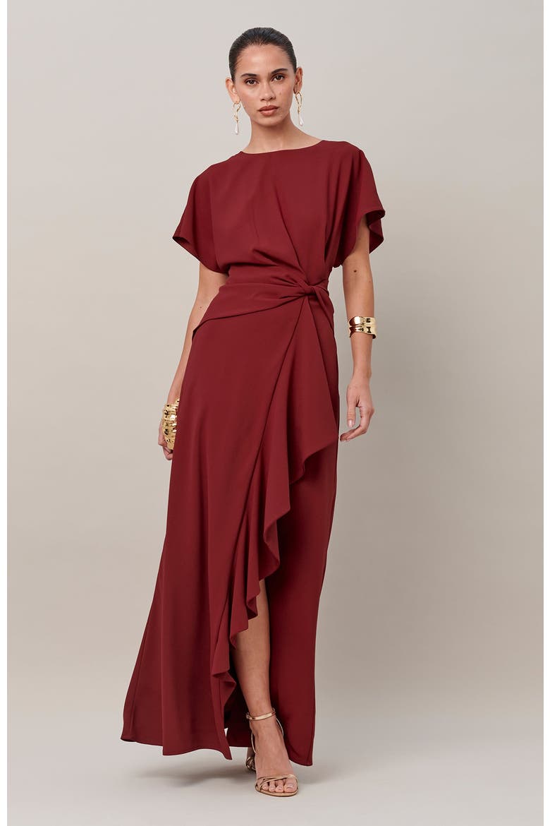 Fionah Midi Dress, Alternate, color, Burgundy