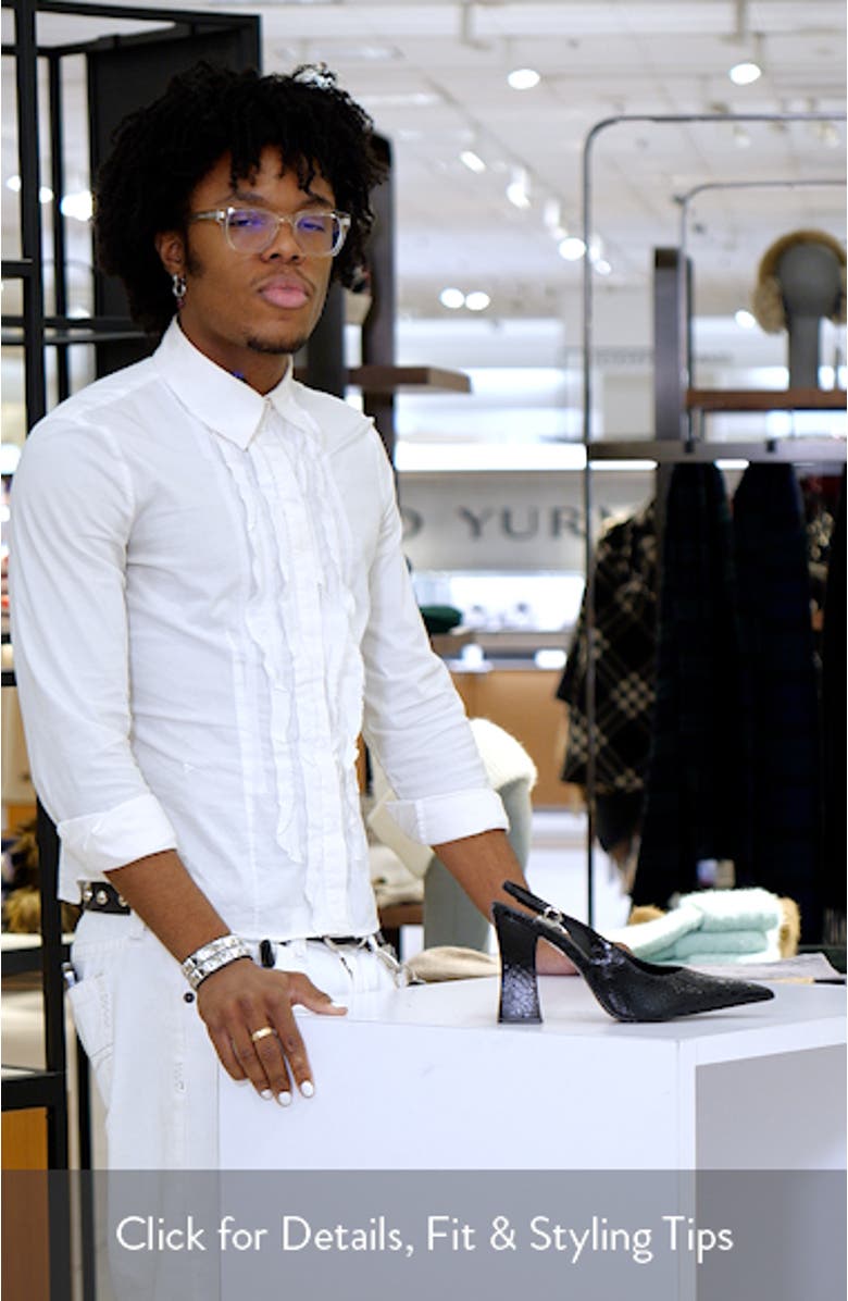 Michelle Snakeskin Embossed Slingback Pump, sales video thumbnail