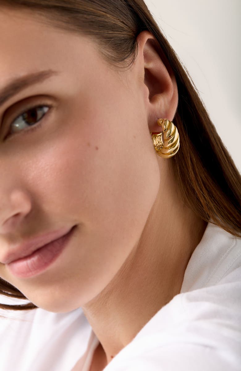 Bony Levy 14K Gold Twisted Hoop Earrings, Alternate, color, 14K Yellow Gold