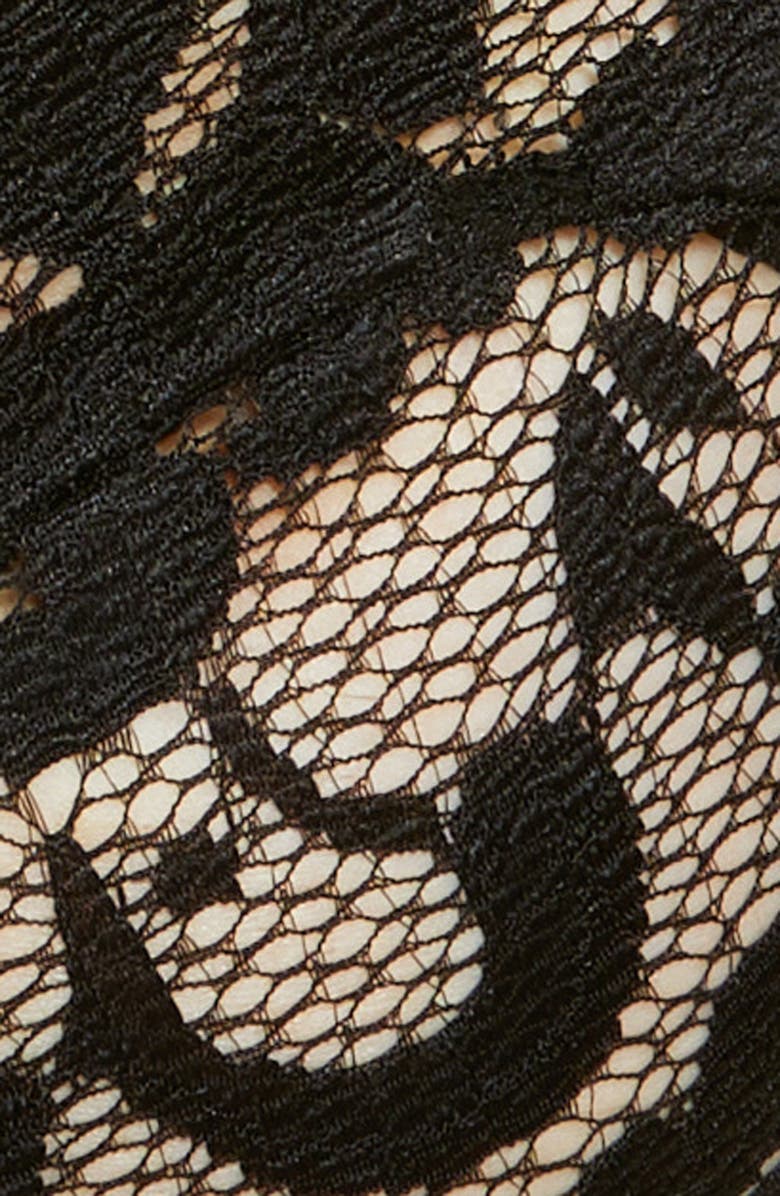 Coquette Bra & High Waist Thong Set, Alternate, color, Black