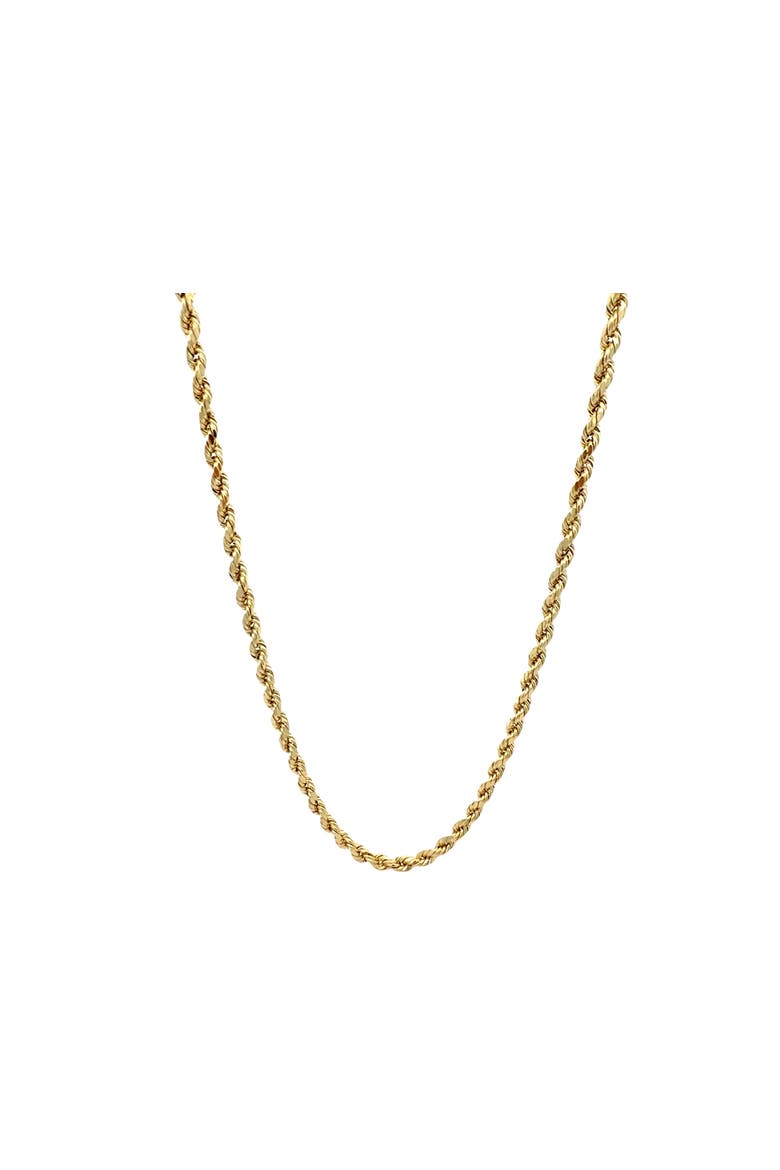 Diamond Cut Rope Chain Necklace 18 Inch, Main, color, yellow